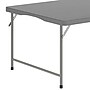 Flash Furniture Paige Rectangle Kid's Plastic Folding Table, 29"W x 60"D x 18.75"H,Granite Gray (RB3060FHKIDGY)~#|#~D26062B5-6262-415A-8225183C69CA98AB_sc7
