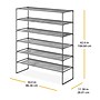 Whitmor Spacemaker 6-Shelf Metal Stand Alone Closet Storage Shelves, 42" x 34" x 11.38", Gunmetal (6262-4993-GM)~#|#~D263D198-65C0-4FFA-B4706A3A16737B2F_sc7