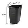 Coastwide Professional™ Indoor Trash Can Without Lid, Black Soft Molded Plastic, 3.5 Gallon (CW56428)~#|#~D2686DDD-CBB0-417F-9C2766FCF1D6825E_sc7