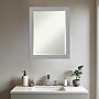Amanti Art Brushed Nickel Frame Wall Mirror, 27.5" x 21.5" (A42674593124)~#|#~D268D846-209A-4710-86240892C351A1F3_sc7