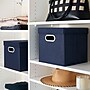 Household Essentials Collapsible Fabric Cube Storage Bin Set with Lids and Grommet Handles, (HH33-1)~#|#~D2694AA2-2EE5-4451-8E6225F2A5DB41B3_sc7