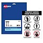 Avery Surface Safe "Prevent Germs from Spreading" Preprinted Wall Decals, 7" x 10", White/Black, 5/Pack (83174)~#|#~D26A0D51-99EC-4113-AC9E25A0438D7373_sc7