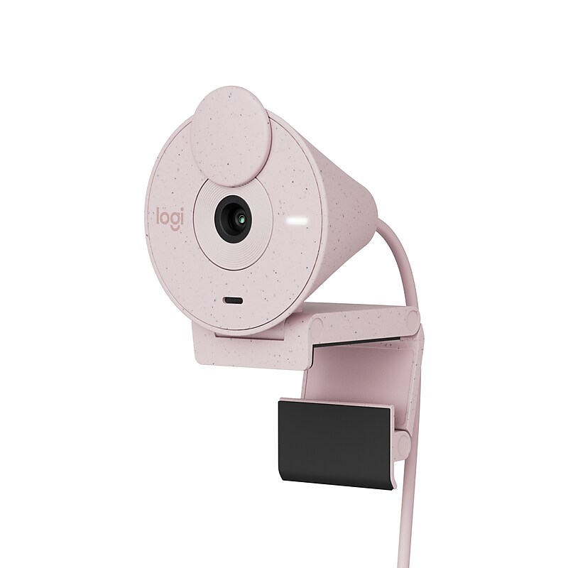 Logitech Brio 300 Full HD 1080p Webcam, 2 Megapixels, Rose (960-001447) image 1