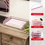 Staples Metal Mesh Side Loading Stackable Letter Tray, Letter Size, Dusty Pink, 4/Pack (ST63842)~#|#~D26FEF4A-D643-42E0-AE3D99B3C00423A6_sc7