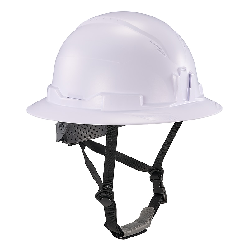 Ergodyne Skullerz 8963 PC-ABS Type II, Class E, 6-point Ratchet Suspension Full Brim Safety Helmet, White (60540) image 1