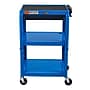 Luxor LEADER 3-Shelf Adjustable Media Utility Cart with Pullout Tray, Blue (UCMT1KB-RB)~#|#~D2721063-BB66-4F53-B105D8A5711DCE77_sc7
