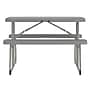 Flash Furniture Paige Rectangular Folding Kids Picnic Table and Benches, 32.625" x  37.5", Gray (RBEBB2432FD2GY)~#|#~D27233B0-B427-4644-A6AC9DEB5923D2BC_sc7