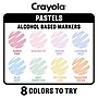 Crayola Pastels Alcohol-Based Marker, Twin Tip, Assorted Colors, 8/Pack (586807) ~#|#~D2778DE9-7DFB-41A9-816BE0600618429A_sc7