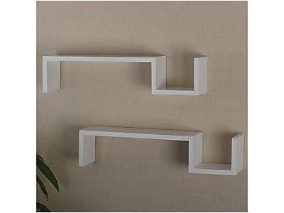 V-Light MDF Wall-Mounted Shelf, 21.5″, White, 2/Pack (VW161008W) Sansujyuku sansujyuku.com