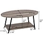 Household Essentials Jamestown 39.38"W x 23.5"D Laminate Coffee Table, Ashwood/Black (8081-1)~#|#~D27C9677-9678-4A23-813CA07BD0590499_sc7