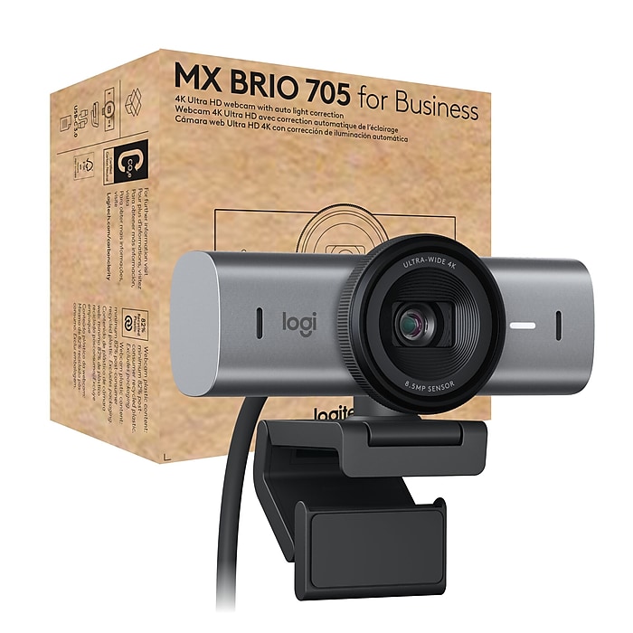 Logitech MX BRIO 705 4K Webcam, 8.5 Megapixel (960-001529 Logitech MX BRIO 705 4K Webcam, 8.5 Megapixel (960-001529