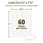 Avery EcoFriendly Laser/Inkjet Address Labels, 2/3" x 1-3/4", Matte White, 600 Labels/Pack (48806)~#|#~D27D19C2-E3BD-4A35-9E2DC1F43B41CE31_sc7