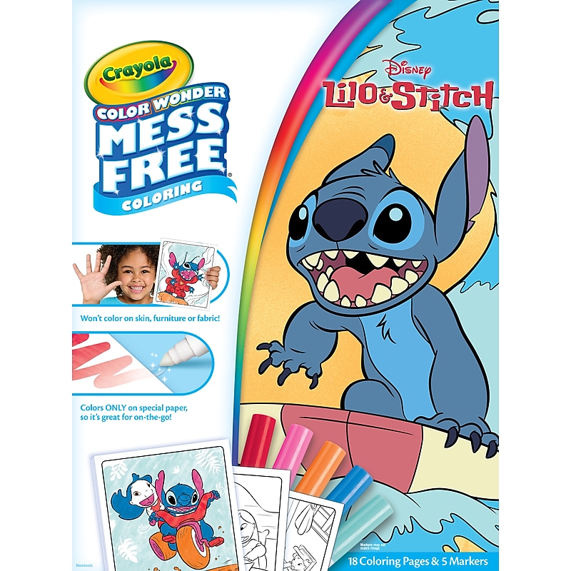 Crayola Color Wonder Lilo & Stitch Coloring Book, 18 Pages (75-7196) image 1