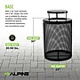 Alpine Industries 4460 Steel Mesh Trash Can with Covered Top with Open Sides Lid, 36 Gallon, Black (ALP4460-01-B)~#|#~D2815B13-65A1-430C-BF2DEC95C95FE675_sc7