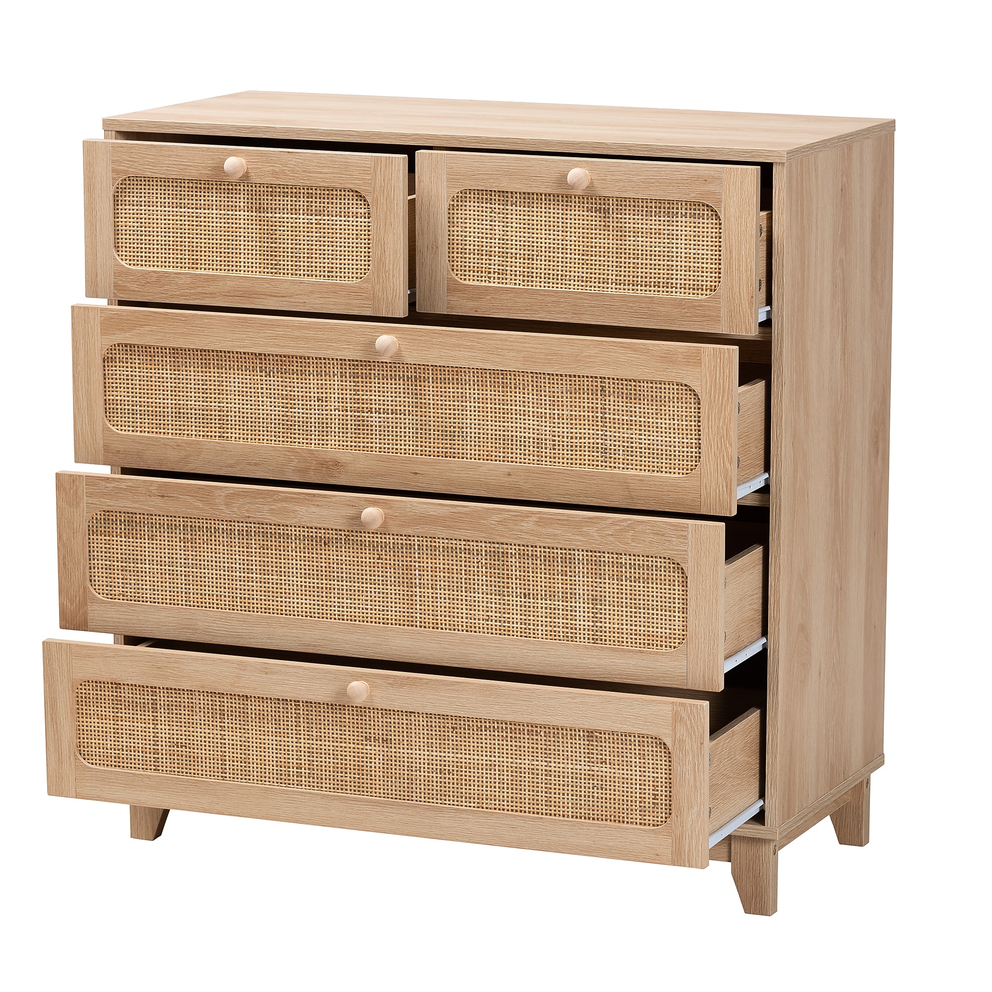 Baxton Studio Elsbeth 37″H Storage Cabinet, Oak Brown/Natural Brown (226-12954-HiT) Sansujyuku sansujyuku.com