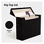 Smead 40% Recycled Fabric/Canvas File Box Attached Flip Top, 13" x 10", Charcoal (70233) ~#|#~D28DF660-1270-4CDC-BCABC0FD5351F28E_sc7