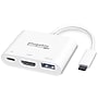 Plugable 3-in-1 USB-C to HDMI/USB-A/USB-C Adapter, Male to Female, White (USBC-MD103)~#|#~D28F4615-E34A-48FD-985C9D86E8B8BC11_sc7