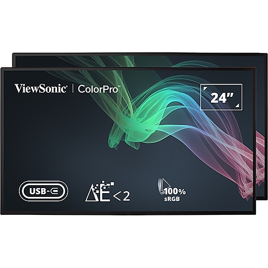 ViewSonic 24" 60 Hz LED Monitor, Black, 2/Set (VP2468A_H2)~#|#~D2970400-A345-4DCC-9787DA31E1F66AC0_sc7