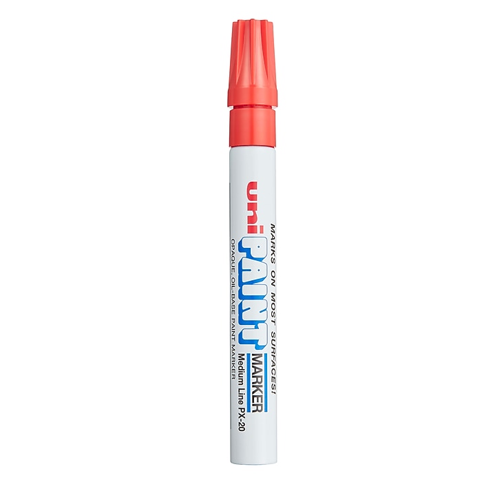 uni PAINT PX-20 Oil-Based Marker, Medium Tip, Red (63602) | Staples