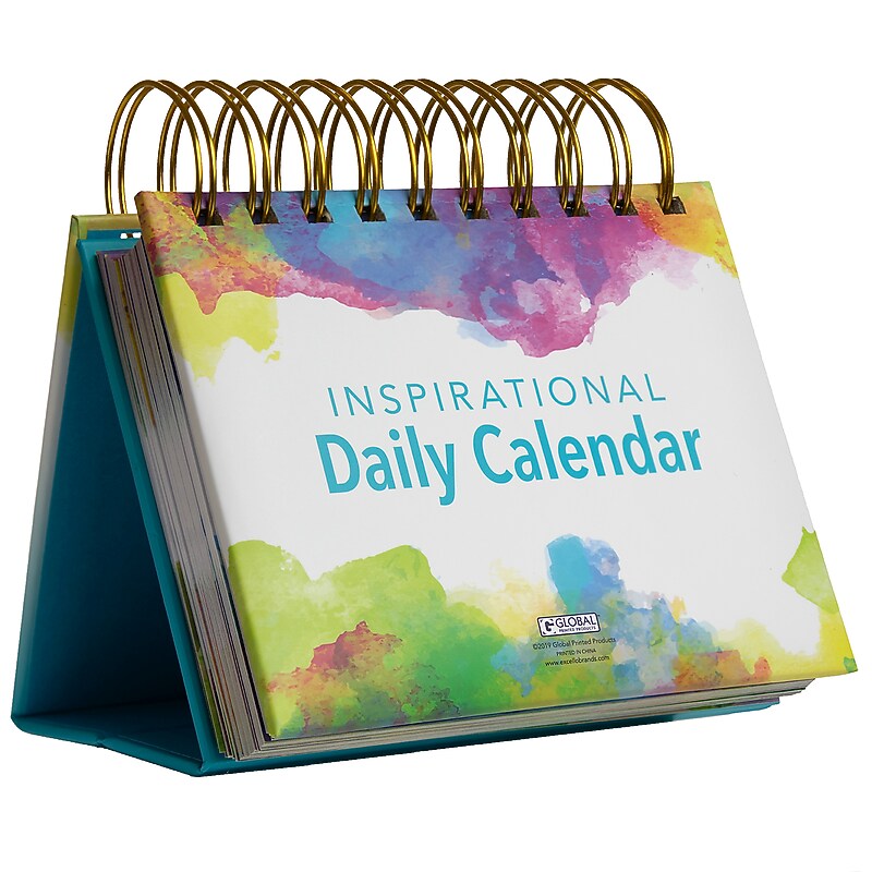 2026 Global Printed Products Watercolors 6" x 6" Day-to-Day Calendar (GPP-0044) image 1