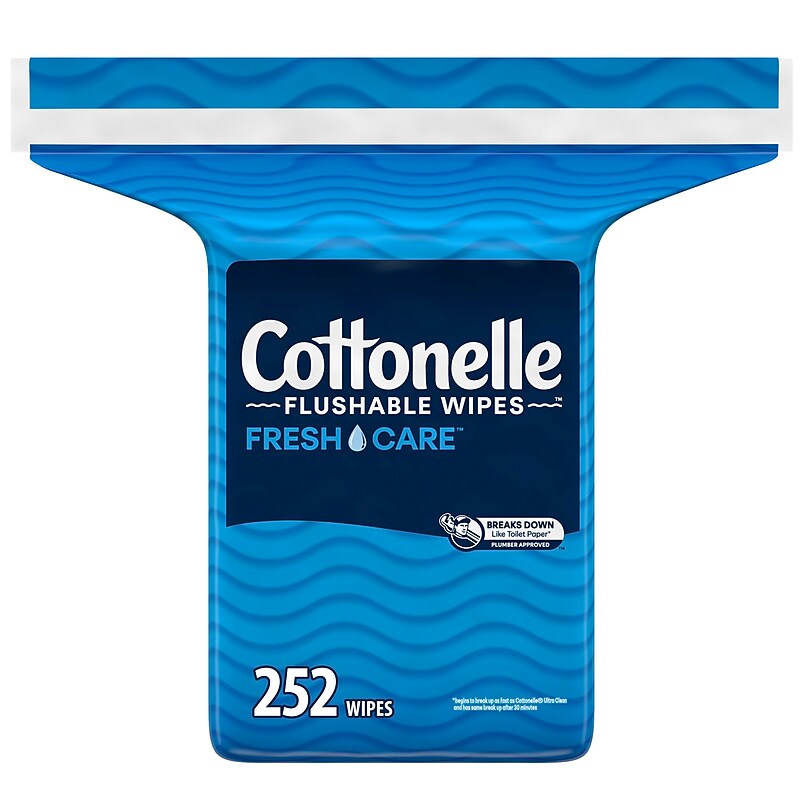 Cottonelle Flushable Wet Wipes, 252 Wipes/Refill (43541) image 1
