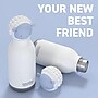 ASOBU Bestie Bottle Sheep Vacuum Insulated Stainless Steel Water Bottle with Reusable Flexi Straw, 16 oz., White (SBV44SH)~#|#~D2A4F385-4BE7-4842-86ABB46520CF0220_sc7