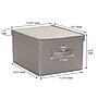 Household Essentials Large Stackable Folding Fabric Storage Bin, 8" x 12"x 15", 24.93 Qt., Gray, 2/Pack (7413-1)~#|#~D2B0509F-A4B0-44DA-AC41D09B8B6F8C7A_sc7