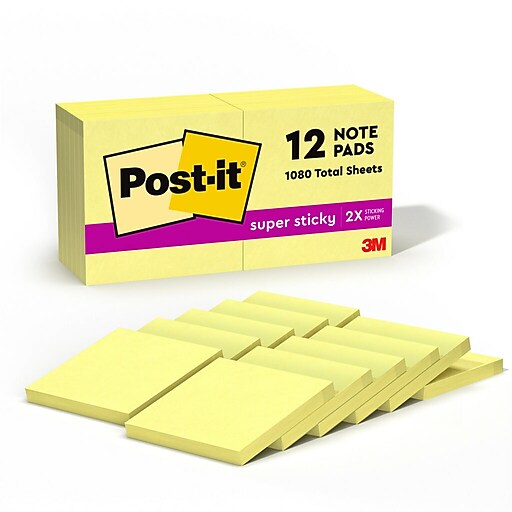 Post-it Super Sticky Notes, 3