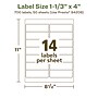 Avery EcoFriendly Laser/Inkjet Rectangle Multipurpose Labels, 1-1/3" x 4", White, 700/Box (94206)~#|#~D2B8452C-EB7F-4E71-A9578C82CF393318_sc7