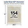 Avery Laser/Inkjet Round Multipurpose Labels, 0.5" Dia., Ivory, 3,850 Labels/Pack (94503)~#|#~D2B950C6-C694-4820-B9C594A89EC82AF7_sc7