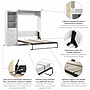 Bestar Pur Queen Murphy Bed with Shelving Unit and Drawers (90W), White (26869-17)~#|#~D2BC0910-13C4-4C7C-96FFD838916D94D3_sc7