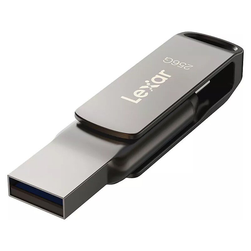 Lexar JumpDrive D400 Dual 256GB USB 3.1 Type-C Flash Drive, Gray (LJDD400256G-BNQNU) image 1