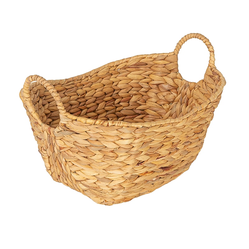 Household Essentials Water Hyacinth Basket with Handles, Natural (HE1186) image 1