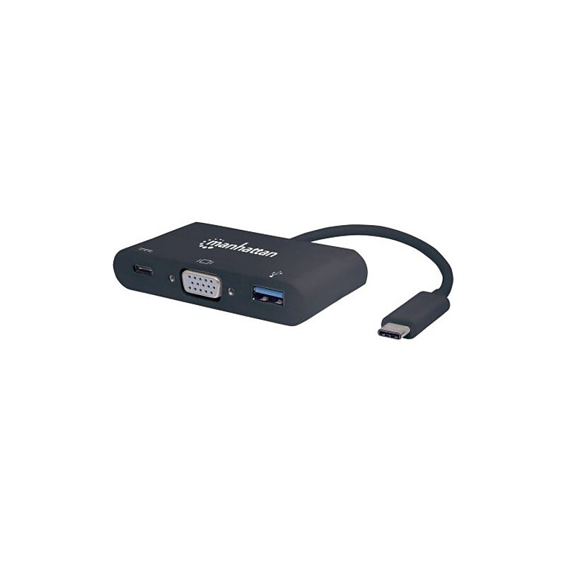 Manhattan SuperSpeed USB-C Docking Station for Laptop (152044) image 1