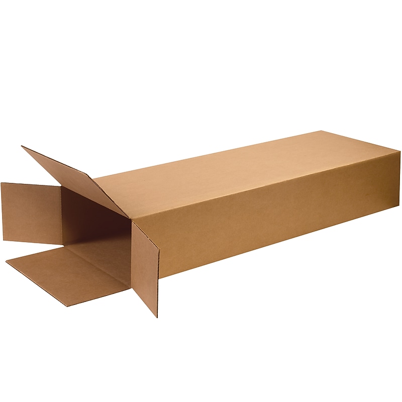 18" x 7" x 52" Side Loading Boxes, 44 ECT, 5/Bundle (HD18752FOL) image 1