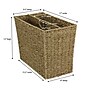 Household Essentials 13" Wicker Magazine Rack Handwoven Seagrass with Divider and Handle, Natural (HHML-5642)~#|#~D2CDA79D-F5AB-4DC5-98A8D640F5678A16_sc7