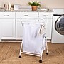 Household Essentials 1-Section Rolling Hamper, Canvas, White (HE1115)~#|#~D2CE0E3E-2B1D-4EEB-9C99803AF57A682A_sc7