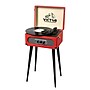 Victor Andover Dual-Bluetooth Belt-Drive 5-in-1 Suitcase-Style Record Player with Legs, Red (VWRP-3200-RD)~#|#~D2D1CDB2-80D9-452D-9FBA28B7B38FBE80_sc7