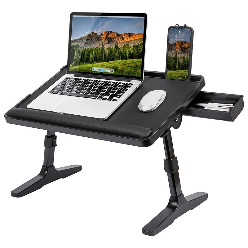LapGear Adjustable Tilt 22" x 14" x 3.5" Laptop Bed Desk, Black (78508) image 1