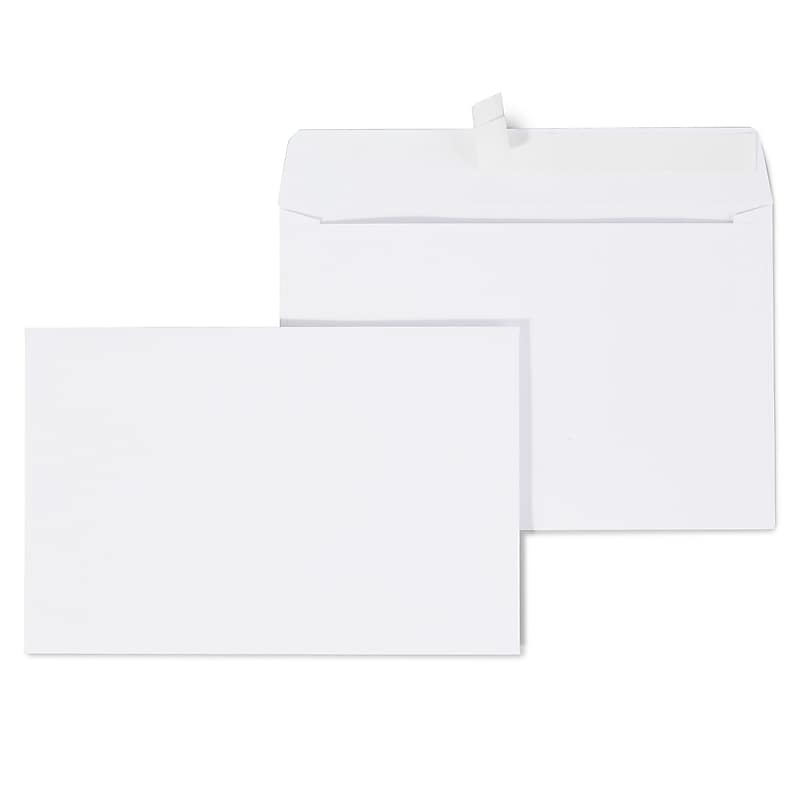 Staples EasyClose Booklet Envelopes, 6" x 9", White, 250/Box (SPL570225) image 1