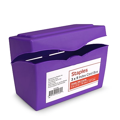 1InTheOffice Index Card Case 3x5, Index Card Holder 3" X 5" (4 Pack), Assorted Colors With Pack Of 500 Ruled Index Cards