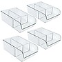 Azar Small Plastic Storage Bin, 3.62" x 7"x 11", Clear, 4/Pack (556752-4PK)~#|#~D2E18073-0E06-4757-A6DAD2892D5D86FF_sc7