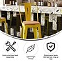 Flash Furniture Carly Indoor-Outdoor Bar Height Stool with Back, Yellow with Teak Seat (ET353430YLPL1T)~#|#~D2E7877D-DDB7-4EA5-AA49F0E022D372D9_sc7
