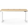 VersaDesk PowerLift 72"W Electric Rectangular Adjustable Standing Desk, Maple/White (PLSDR7230-WM-APP)~#|#~D2EF7C50-180B-44B2-AE46D365716224C3_sc7