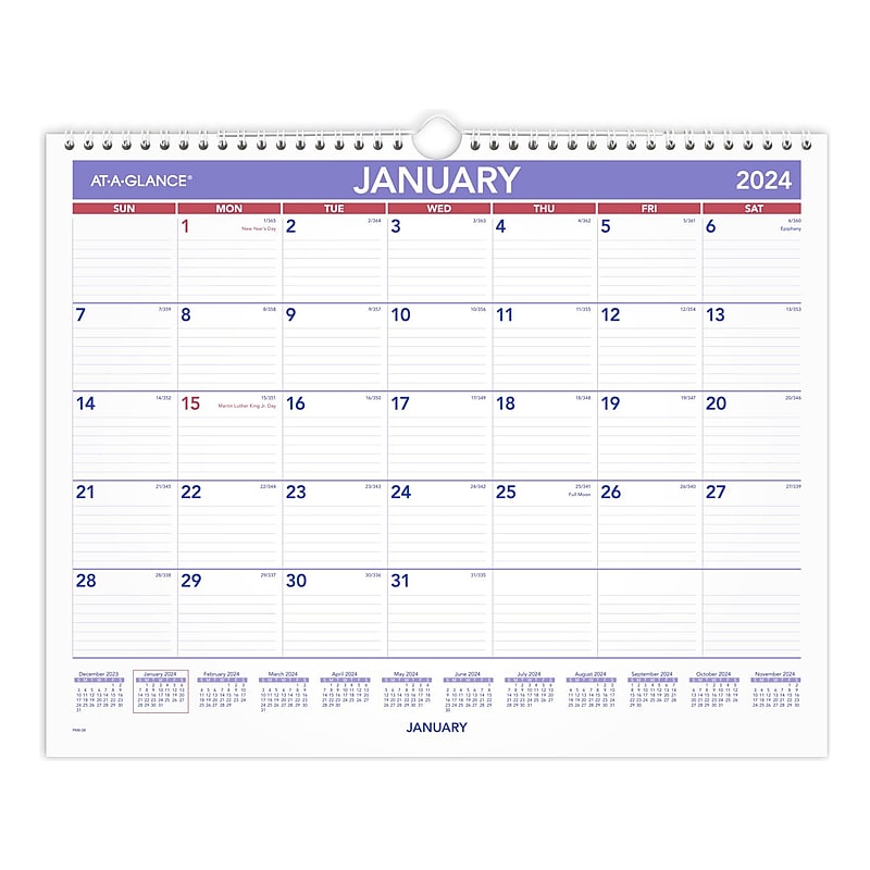 2024 AT-A-GLANCE 15" x 12" Monthly Wall Calendar (PM8-28-24) image 1