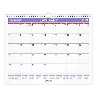 2024 AT-A-GLANCE 12" x 15" Monthly Wall Calendar (PM8-28-24)