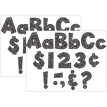 Chartpak CHA01050 Press-On Vinyl Letters & Numbers – Black, 2 Inch – Self Adhesive
