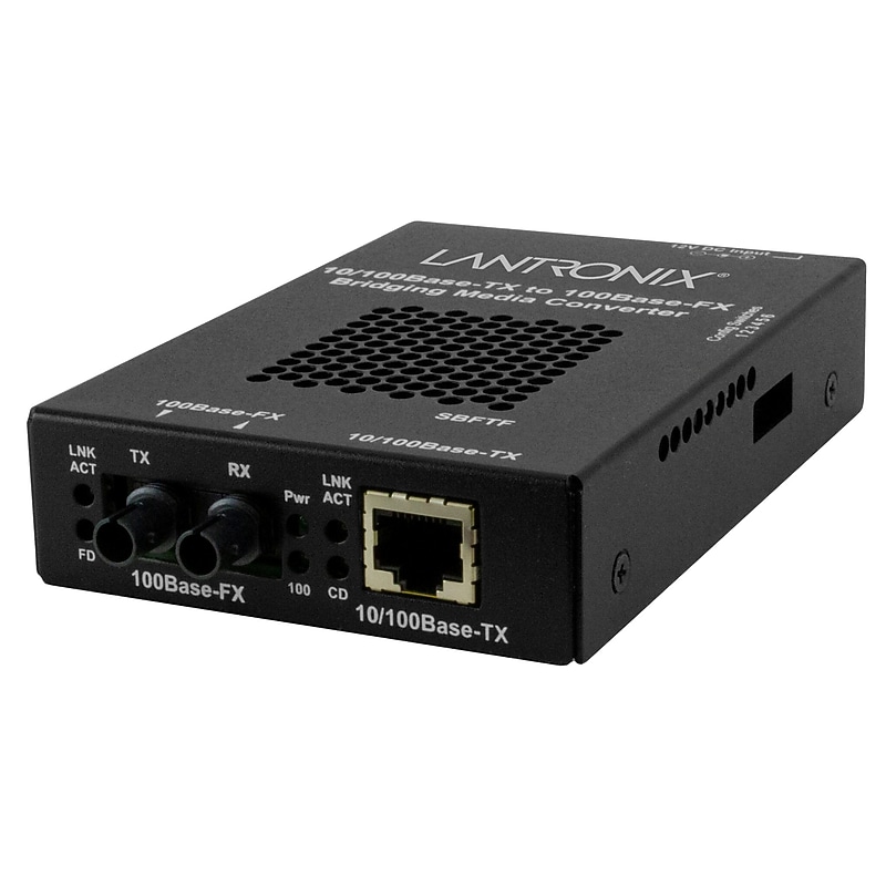 Lantronix SBFTF Ethernet Multimode Fiber Media Converter, 100 Mbps (SBFTF1011-105-SA) image 1