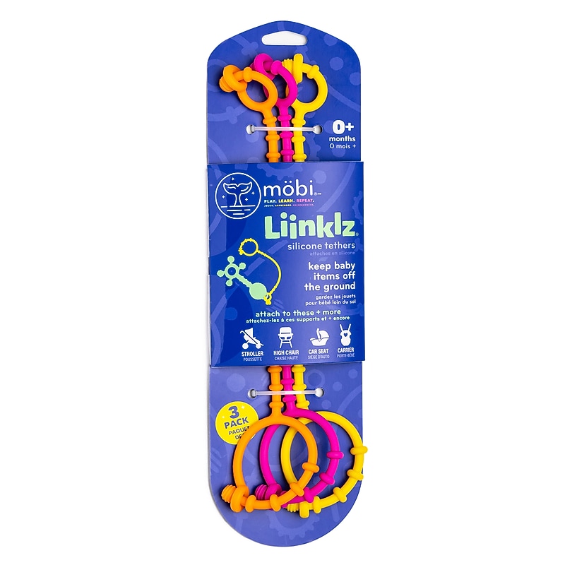 Mobi LIINKLZ Teether, Multicolored, 3/Pack (MGMLKZ1V) image 1