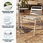 Flash Furniture Lila Indoor-Outdoor Restaurant Stack Chair, Silver (TLH015C)~#|#~D303B07C-609E-4A5B-BAA7E2000E61522C_sc7